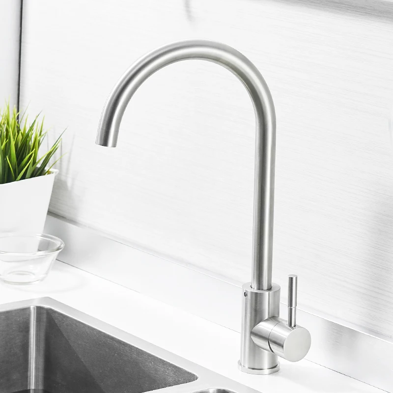 FLG Kitchen Faucet 360 Degree Rotation Rule Shape Curved Outlet Pipe Tap Basin Plumbing Hardware Brass Sink Faucet 925-33N FLG Kitchen Faucet 360 Degree Rotation Rule Shape Curved Outlet Pipe Tap Basin Plumbing Hardware Brass Sink Faucet 925-33N