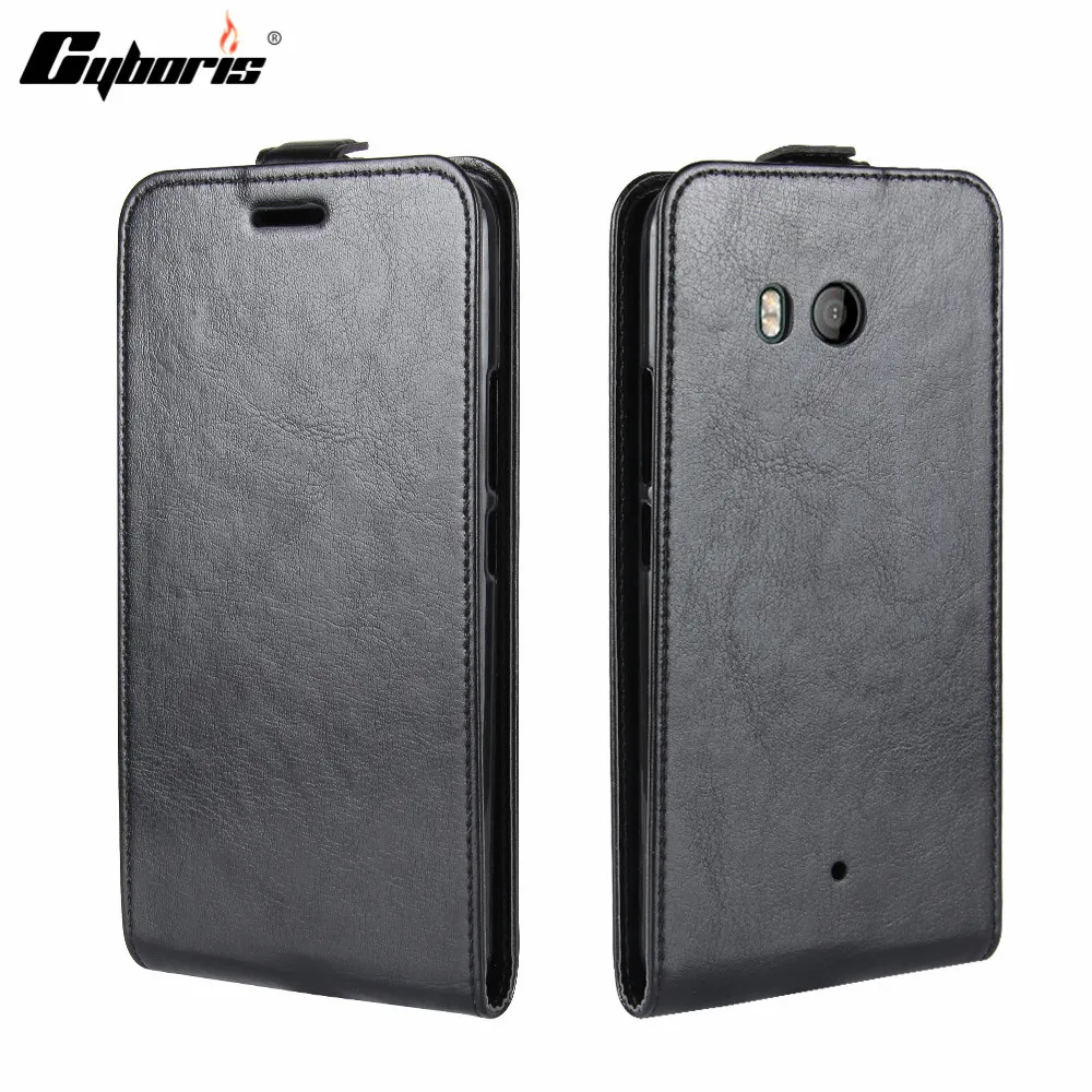 

CYBORIS for HTC U11 Case PU Leather Case for HTC U11 Flip Cover Vertical Up-Down Open Phone Bag