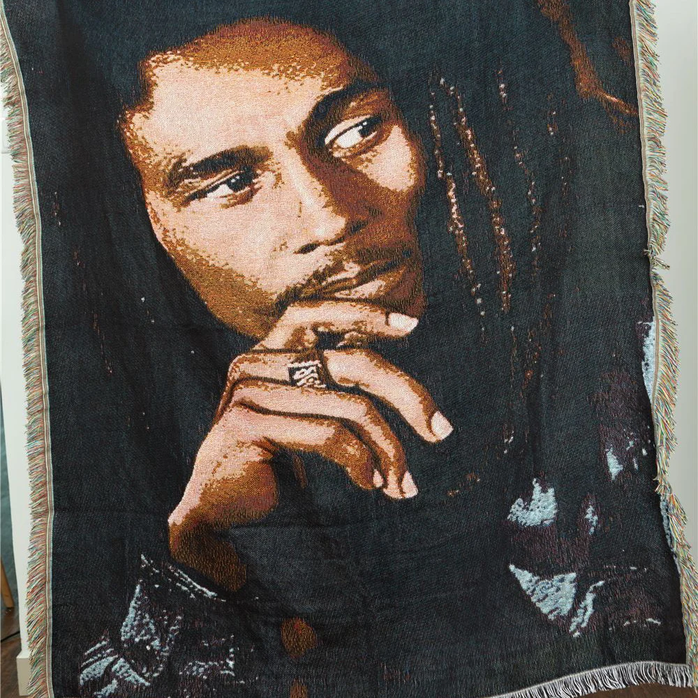 Skup Tapestry Wall Hanging College akademik Room Decor Macrame Sofa ręcznik Home Decoration dywan typu koc jamajka reggae bob marley
