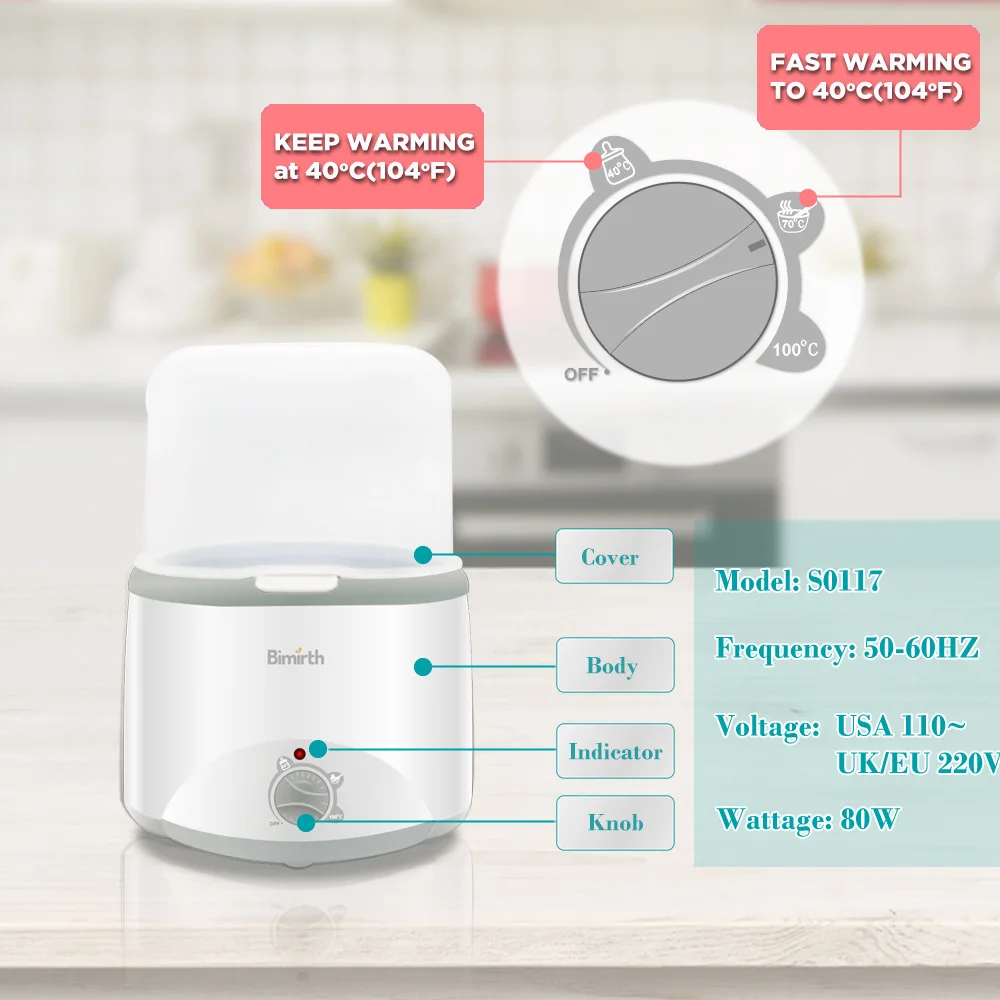 

Double milk bottle warmer Food Egg Steam Heating Multifunction Smart Baby Heating Milk Bottle Sterilizer Thermostat Warmer