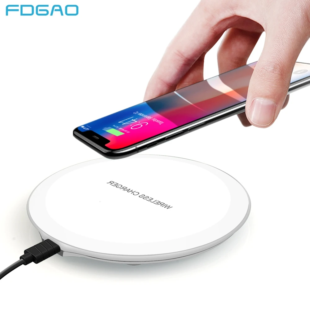 Беспроводное зарядное устройство FDGAO Qi для IPhone 8 Plus X XS Max XR беспроводное USB Samsung S8 S9