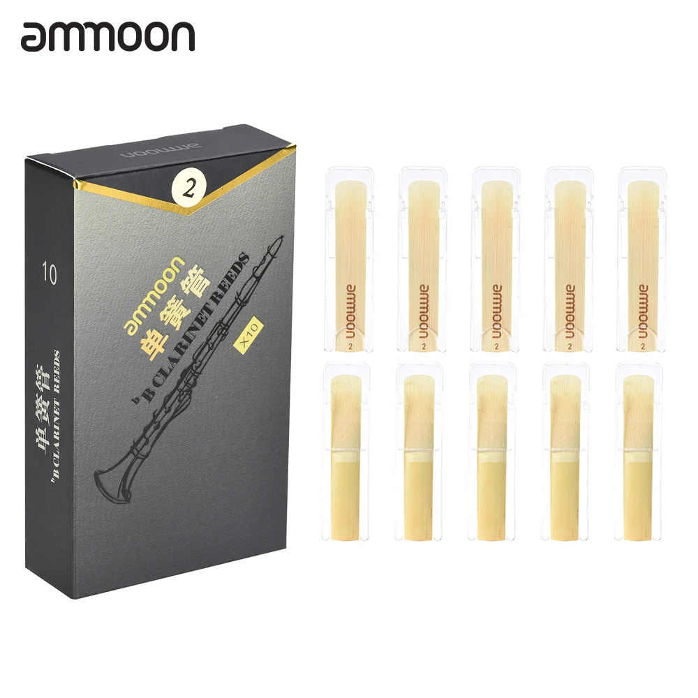 ammoon 10pcs/ Box High Grade Bb Reed Professional Bb