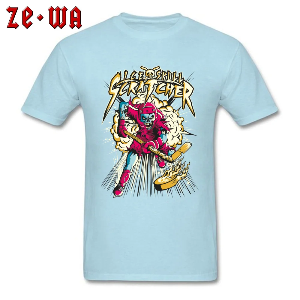 hockeyskull825y Top T-shirts for Men Casual Summer T Shirt Short Sleeve 2018 Discount Unique Tops T Shirt Round Neck 100% Cotton hockeyskull825y light