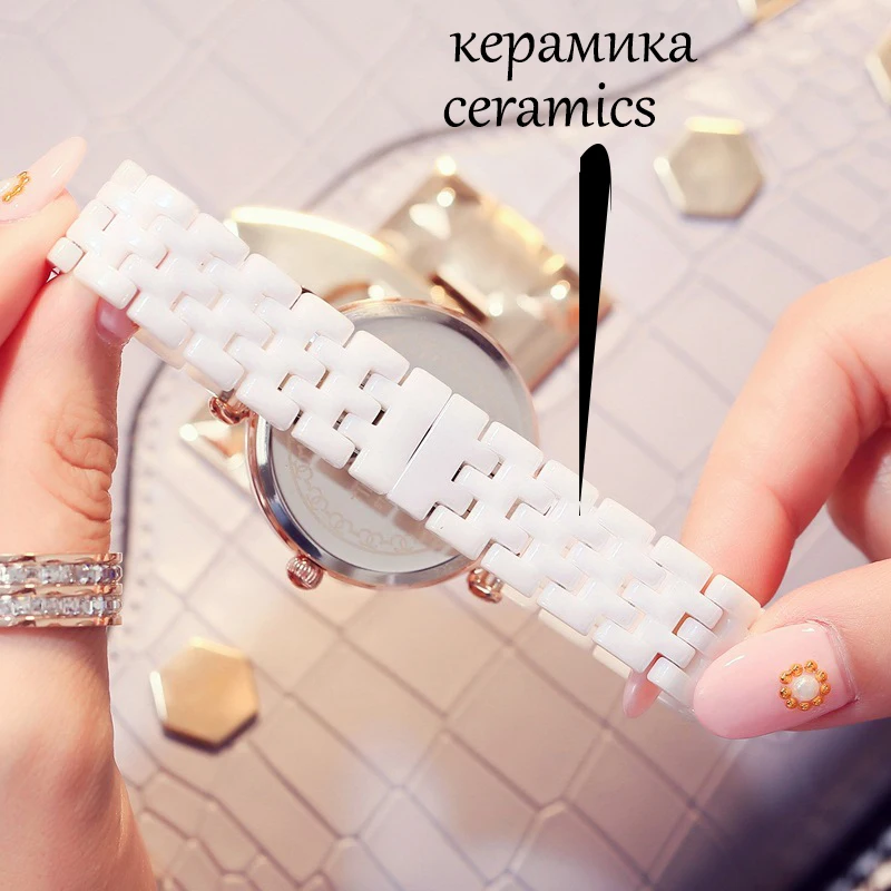 KEZZI топовый бренд Relogio Feminino женские керамические наручные часы ракушки стразы с