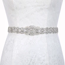Inofinn Z09 хрустальные свадебные аксессуары атласный ремешок для свадебного платья Свадебная лента на талии поясом для свадьбы вечернее платье для выпускного вечера