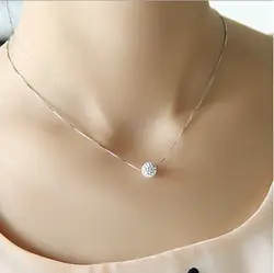 L & P Новая мода Любовь хрустальный шар кулон ожерелье, 925 пробы Серебряное женское ожерелье Кулон австрийский кристалл ожерелье