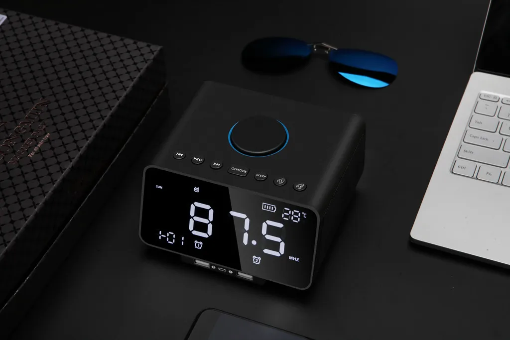 HIPERDEL Bluetooth динамик беспроводной портативный K9 темп будильник s стерео сабвуфер