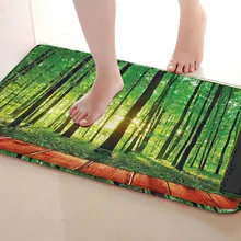 Лесной Стиль Коврик для ванной комнаты, смешной Противоскользящий коврик для ванной, занавески для душа s аксессуары, соответствующие вашей душевой занавеске