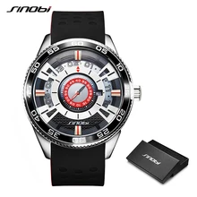 2019 SINOBI Car Dashboard Speed New Creative Watch Men Luxury Brand Silicone Band 100% Stainless Steel Men Wristwatches Clock