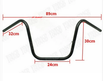 

Matte black Motorcycle 1" 25mm Drag Handlebar Bars For Kawasaki Vulcan Classic VN 400 VN500 VN800 VN 900 1200 1500 1600 2000