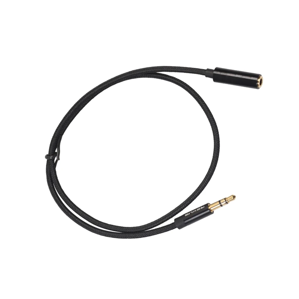 Headphone Extension Cable 3.5mm Jack Male To Female Aux Cable Black 0.5 M
