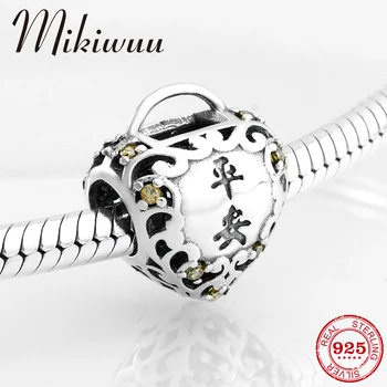 

Pray for everything well 925 Sterling Silver hollow heart Bead Charms Fit Original Pandora Charm Bracelets Bangle DIY Jewelry