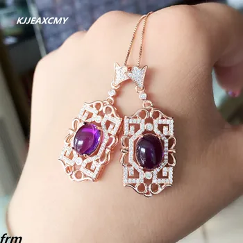 

KJJEAXCMY boutique jewelry,925 Sterling Silver Inlaid Amethyst Women's Necklace Pendant wholesale send chain