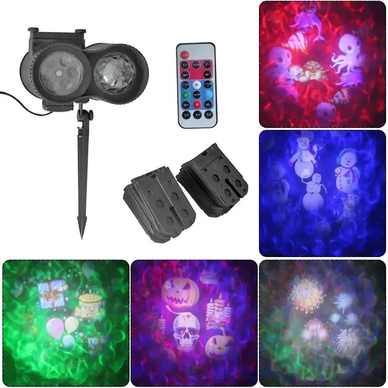

20 Pattern Outdoor Waterproof LED Projector Lamp Christmas Halloween Festival Holiday Spotlight Decor
