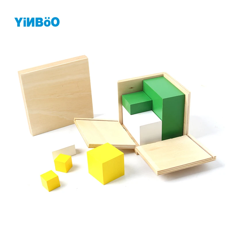 Wood Montessori 2n Rules Cube Multiples of Number two Learning Math