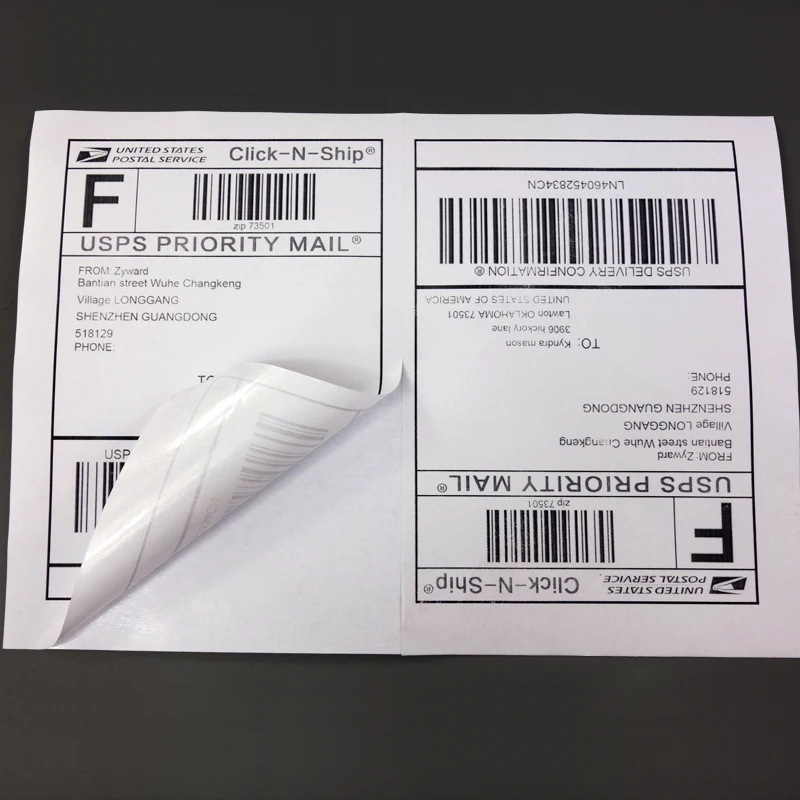Самоклеящаяся наклейка A4 100 шт. этикетка на адрес USPS для струйных/лазерных