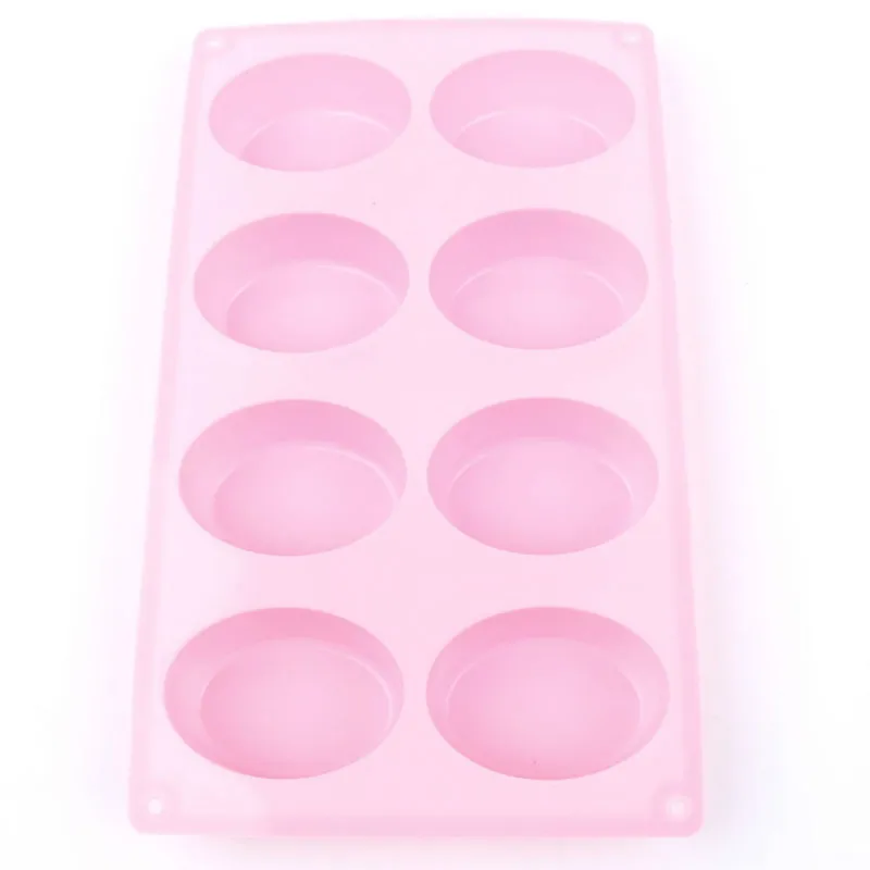 

1PC 8 Cavity Oval Shape Soap Mold Silicone Chocolate Cake Cookie DIY 3D Fondant Mould Kitchen Accessories Cake Decorating Tools
