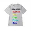 2022 Unisex Custom Logo Printed Personalized Men T-shirt Customized Solid Color Text Photo  Apparel Advertising Tshirt ► Photo 2/6