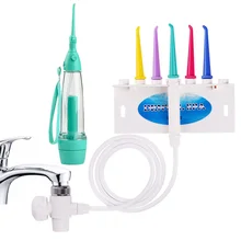 Ximalong кран для воды зубная нить для орошения полости рта 5 реактивных заменителей с 1 шт. портативная зеленая зубная нить для отбеливания зубов