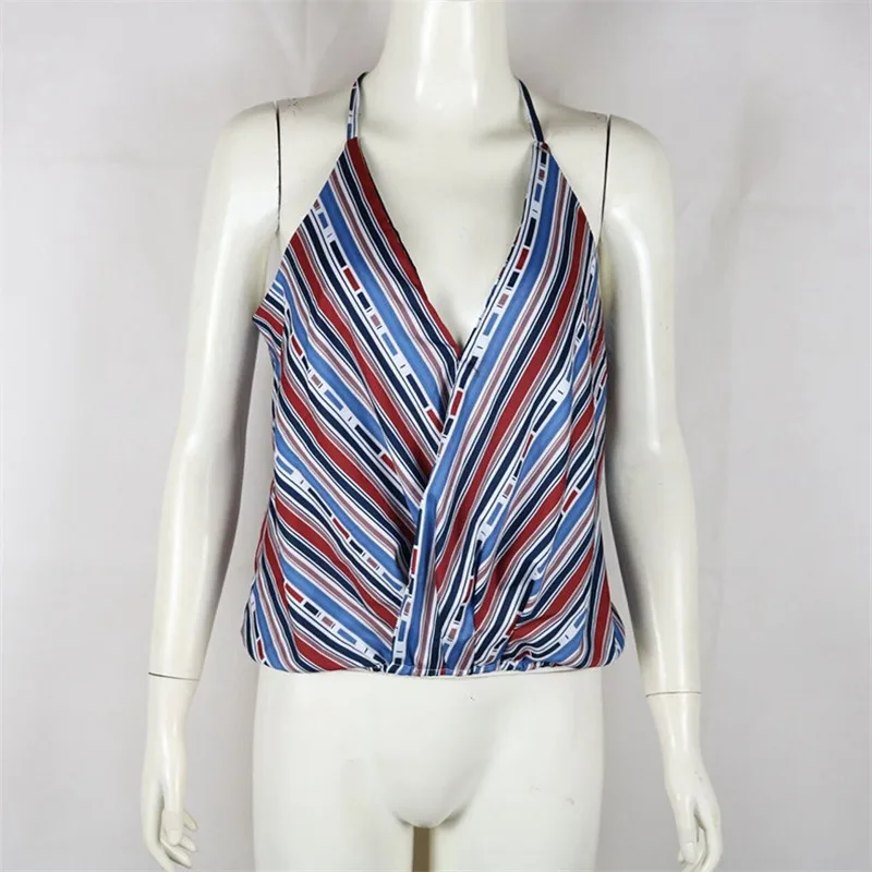 2018 Sexy Striped Vests New Women Camis Tops Tees (1)