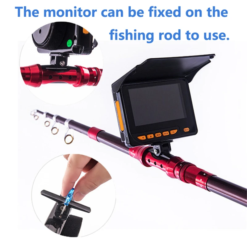 YUMEIQUN 20 м/30 М Подводная камера рыболокатор 4,3 дюймов HD 1000TVL видеокамера для рыбалки с солнцезащитным козырьком зимняя ледовая Рыбалка
