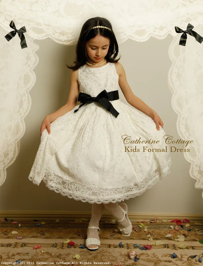 Вечерние платья для девочек возрастом от 5 до 11 лет летнее высококачественное белое платье принцессы с кружевным поясом и бантом 5 шт./партия