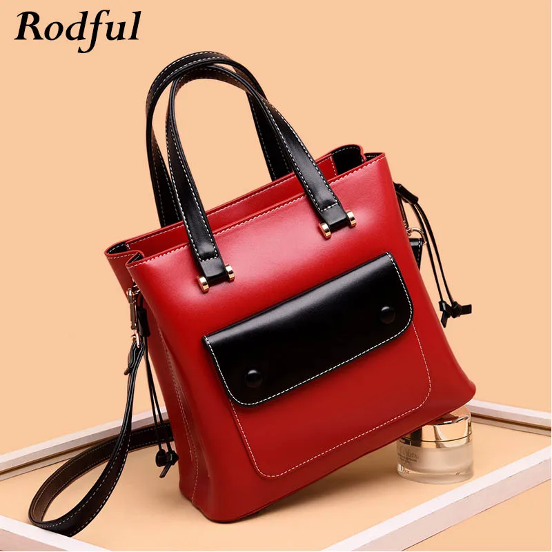 

Rodful brand genuine leather tote bag high quality handbag fashion women handbag female shoulder bag Bolsos Feminina 2019 Sac