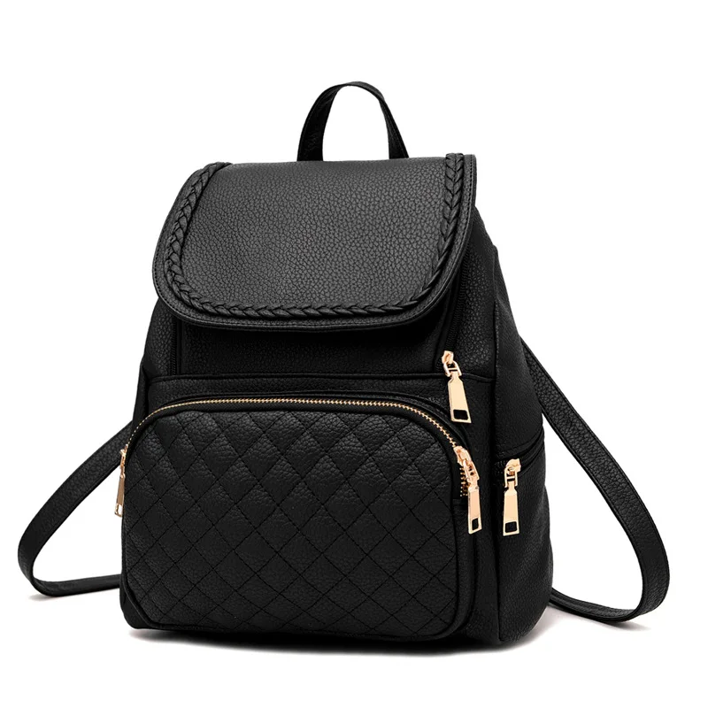 

2017 lady backpack high quality pu leather small shoulder bag women student bag bect backpacks for girl 1V5254