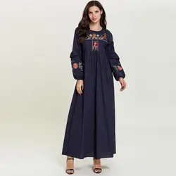 Летнее мусульманское платье-Абая Рамадана арабское исламское платье хиджаб Турция Восточный халат из марокена Tesettur Elbise кафтан платье из