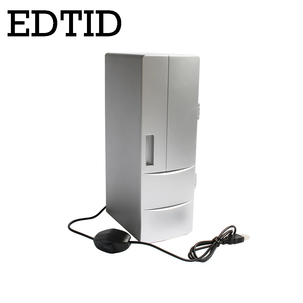 EDTID USB Mini Fridge Cooling Heating refrigerator Small Portable PC