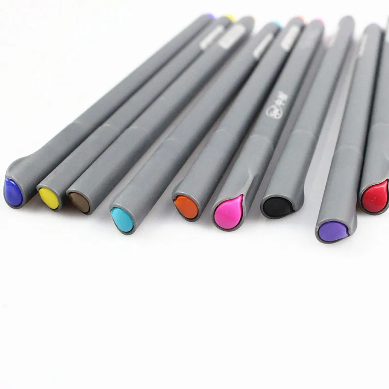 60 шт./партия, 0,38 мм, ультратонкая шариковая 10 цветов гелевая чернильная ручка для манги, мультипликационный рисунок, Канцтовары, школьные принадлежности F954