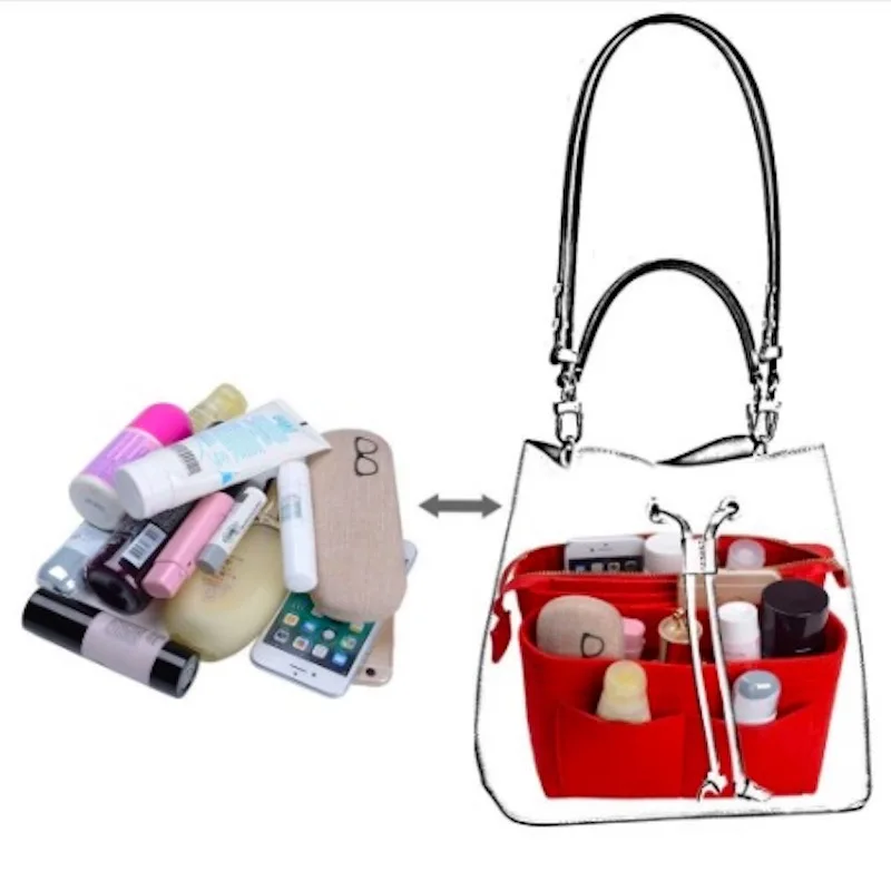Для neo noe, сумка-Органайзер для макияжа, сумка для организации путешествий, внутренний кошелек, портативная косметическая основа, формирователь для neo noe(20 цветов