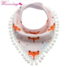 Новорожденных детские мягкие Треугольники кисточкой шарф младенца слюны Полотенца одежда для малышей Обувь для мальчиков Обувь для девочек шарф хлопка нагрудники