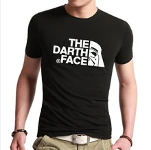 New 2016 Summer Fashion Star Wars The Darth face Vader T Shirt Men T-shirts Distinct Mans Tshirt Short Sleeved Tops Tees
