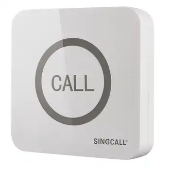 SINGCALL.Wireless nurse calling system watch wireless calling receiver waiter caller 1 smart watch pager with 2 touchable bells