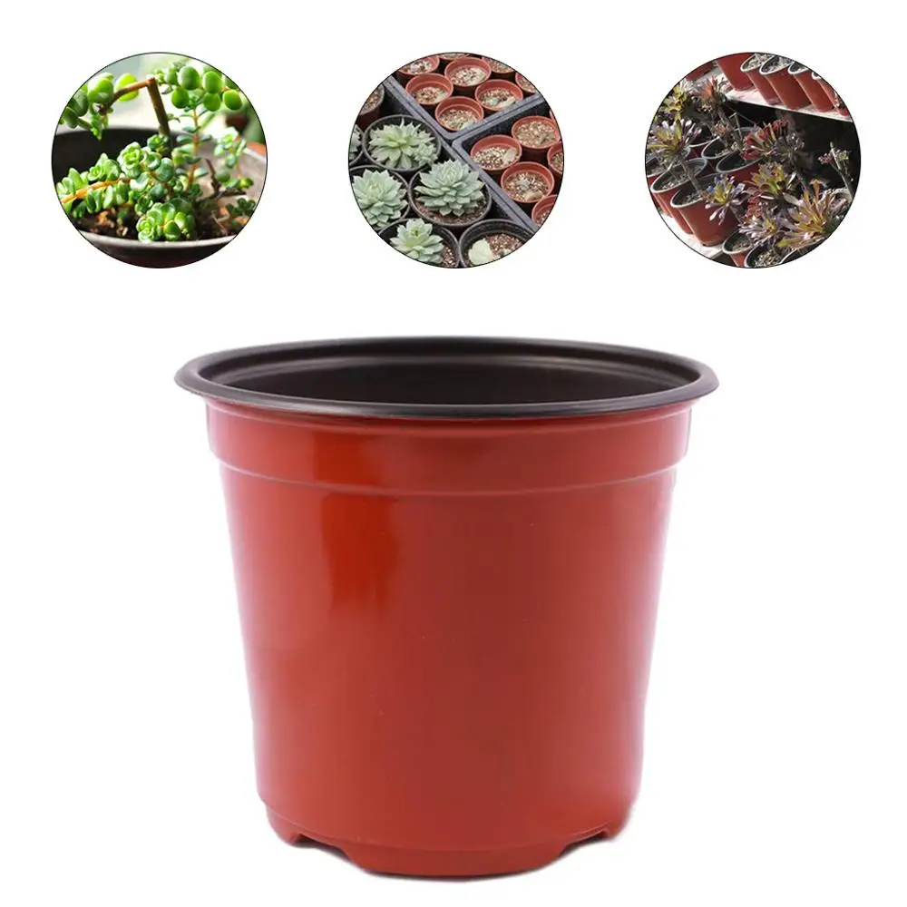 110PCS Garden Plant Nursery Container Seedling Flower Pot Plants Reusable Plant Seeding Nursery Pot Diameter 9CM High 8CM