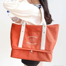 Женские холщовые складные дорожные сумки, портативный багажный вещевой мешок, деловой органайзер, пляжная сумка, сумка для переноски, сумка на плечо