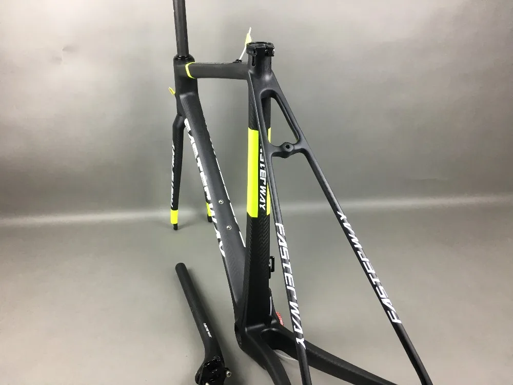 Top classic design FASTERWAY PRO full black with no logo carbon road bike frameset:carbon Frame+Seatpost+Fork+Clamp+Headset,free ems 70