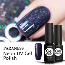 Paraness 7ml Neon Glitter Color Gel Nail Polish UV LED Lamp Shining Hybrid Nail Lacquer Enamel Lucky Gel Paint Varnish Manicure catuness latest new shiny neon lamp uv lucky gel polish diy nail art set candy color gel shining glitter lacquer paint varnish