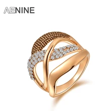 Фотография Fashion Rings gold plated, anillos ,wedding rings, Austrian crystal Environmental Micro-Inserted Jewelry R150040207R