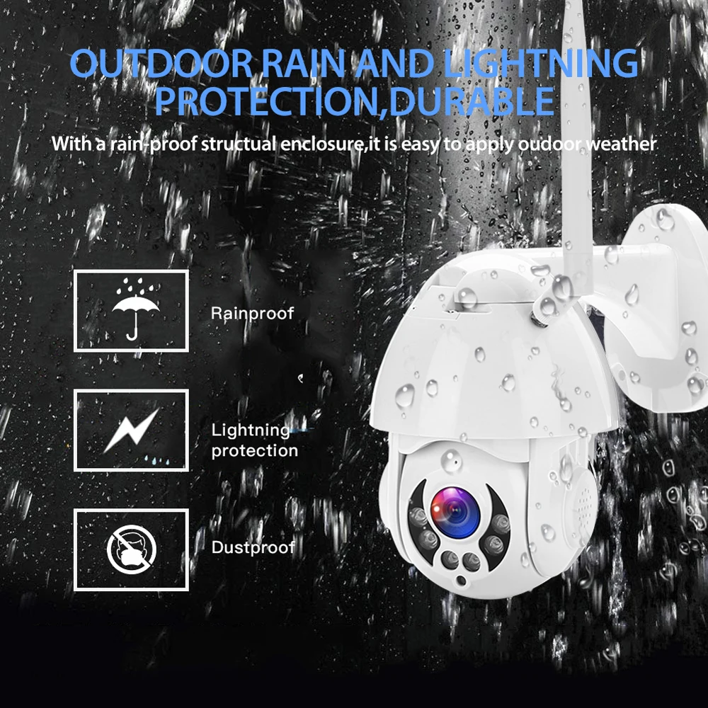 IP камера WiFi наружная скоростная купольная 1080p PTZ Onvif ночного видения ИК CCTV