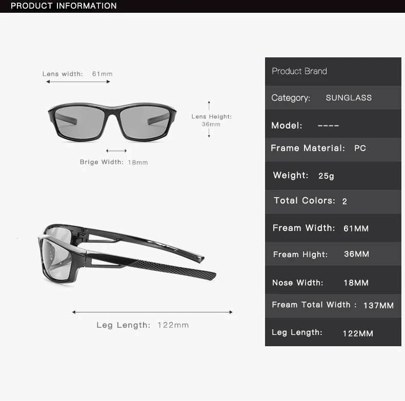 Фотохромные солнцезащитные очки для вождения, мужские Поляризованные светящиеся солнцезащитные очки-хамелеоны для мужчин, спортивные солнцезащитные очки для рыбалки, отдыха
