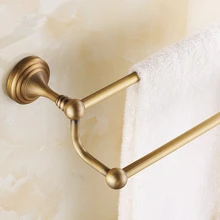 Аксессуары для ванной комнаты, латунный материал Европа старинный античный двойной полотенцесушитель и вешалка для полотенец/модный дизайн банные изделия