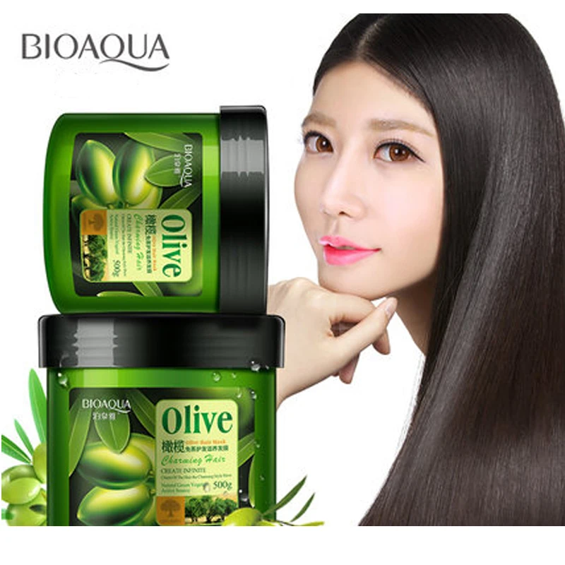 

500g BIOAQUA Hair Care Product Olive Oil Hair Mask Moisturizing Deep Repair Frizz For Dry Damaged Hair Smooth Hair Conditioner