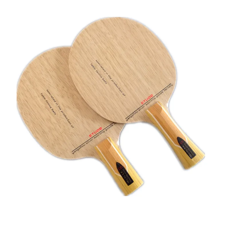 Stuor الكربون تنس الطاولة مضرب الطابق الخشب المشبك ناعم أسود طبيعي الليمفاوية تنس الطاولة بليد itsuki rophylactic