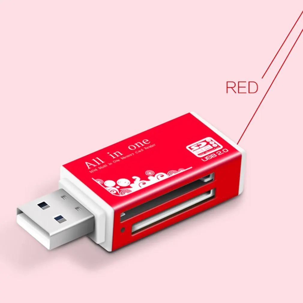 4 в 1 Micro USB 2,0 кард-ридер usb адаптер для Micro SD карты TF M2 MMC MS PRO DUO кардридер