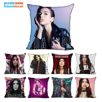

45X45cm,40X40cm(one sides) Pillow Case Modern Home Decorative Dua Lipa Pillowcase For Living Room Pillow Cover