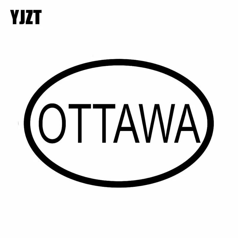 YJZT 12.9CM*8.8CM VINYL DECAL CAR STICKER OTTAWA CITY COUNTRY CODE OVAL