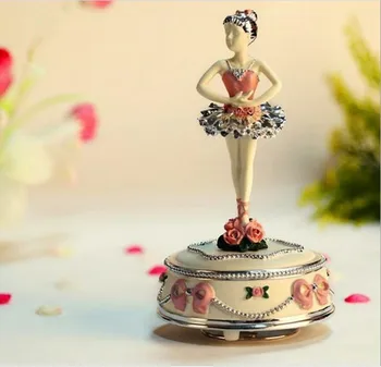 

Creative Ballet Dance Girl Music Boxes Exquisite Fashion Gold Plated Quality Gift for Girlfriend Childern Ballerina Music Box