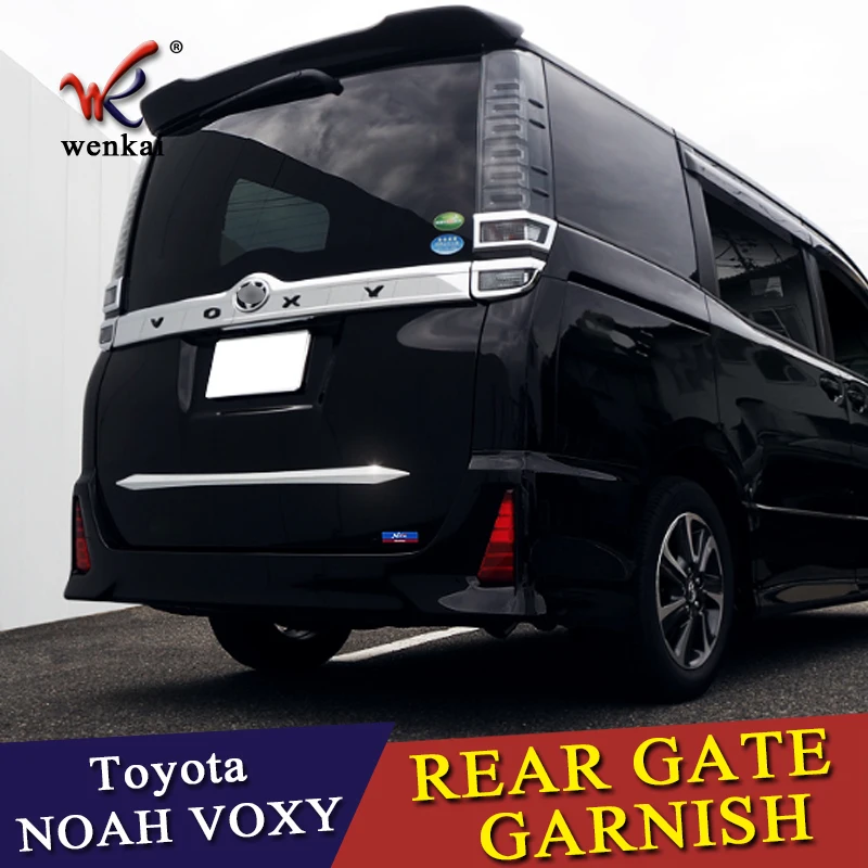 Хромированная Задняя Крышка багажника из АБС пластика обшивка крышки для Toyota Ноя